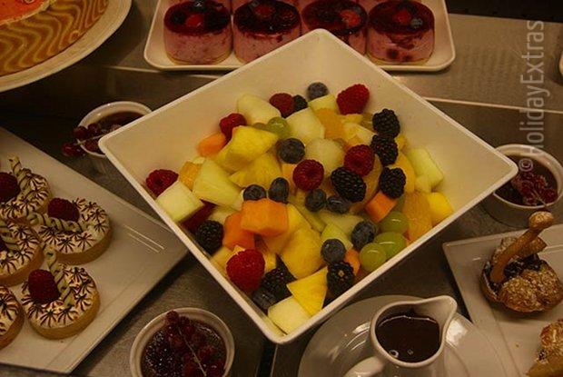 The dessert buffet at the Garden restaurant at the Gatwick Hilton